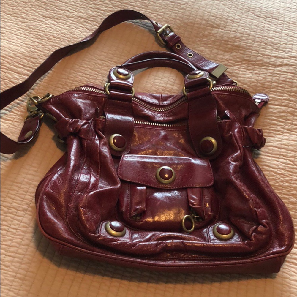 Cynthia Rowley Burgundy Leather Handbag